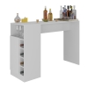 Table haute type bar avec porte-bouteilles